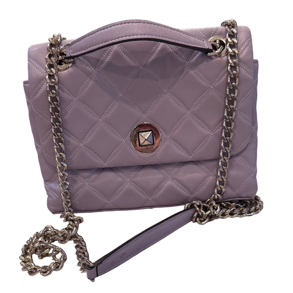 Kate Spade Natalia Flap Shoulder Bag Quilted Leather Lilac WKRU7074 Preloved